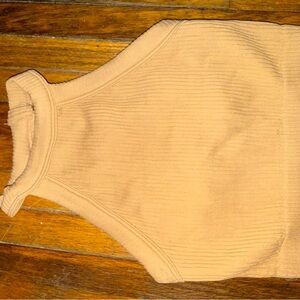 Aerie Camel Ribbed Knit Top
